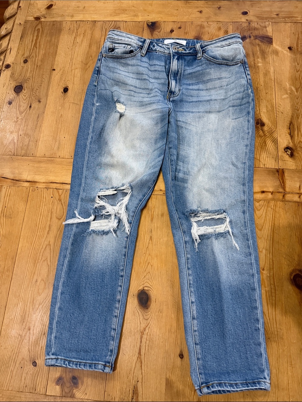 KanCan Light Blue Distressed Boyfriend Jeans
